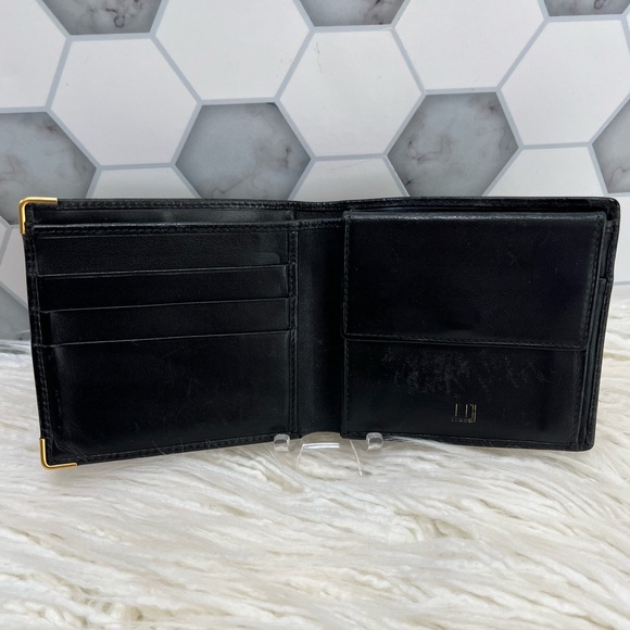 Dunhill Black Bifold Leather Compact Wallet - Picture 8 of 14